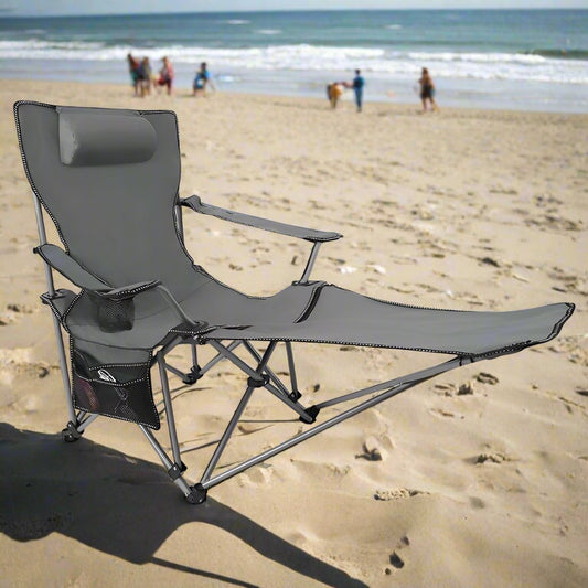 HYPERANGER Camping Chair with Foot Rest | Adjustable Sit and Lie Folding Chair for Ultimate Comfort_0